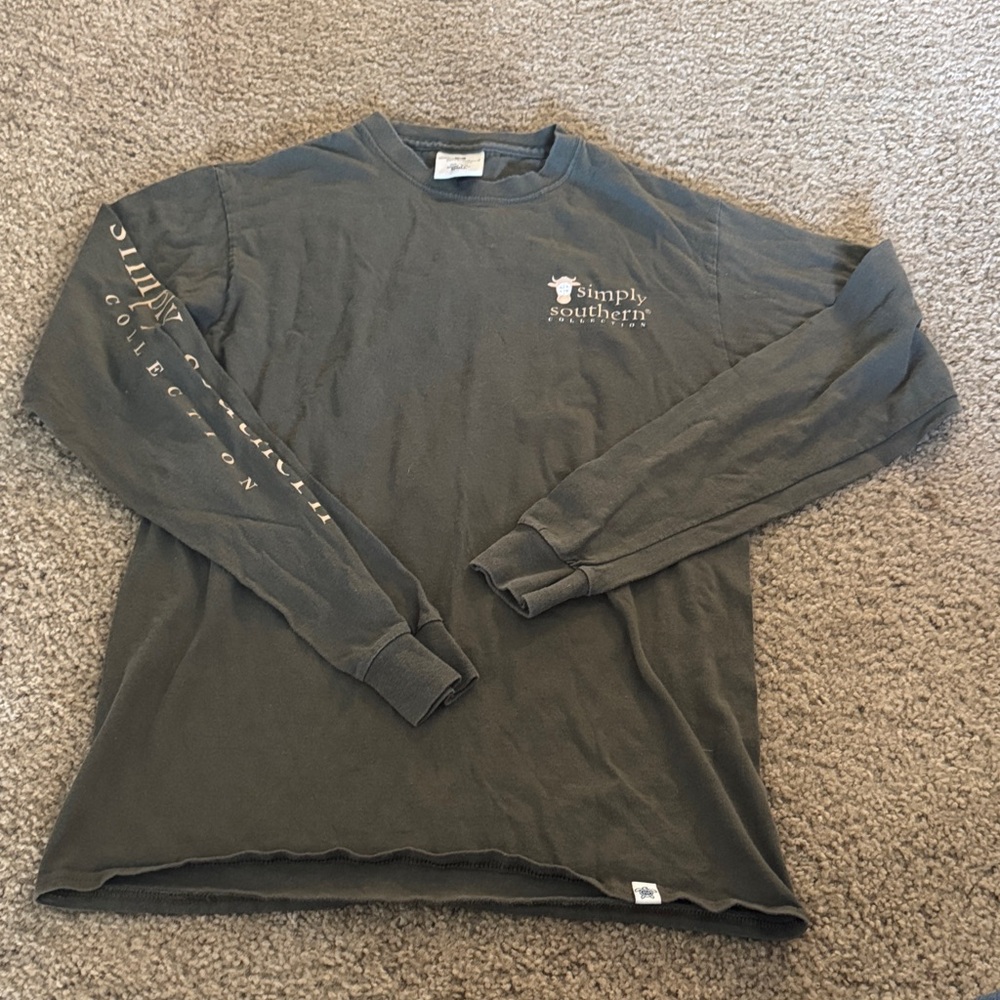 Simply Southern Olive Green Long Sleeve Tee